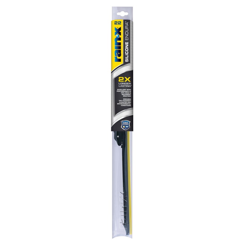 Rain-X 830122 Silicone Endura Wiper Blades, 22 Inch Windshield Wipers (Pack of 1), Automotive Replacement Windshield Wiper Blades With Two Times Longer-Lasting Resilient Silicone Rubber Squeegee - Image 1